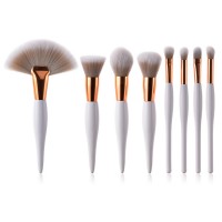 Beauty Tools 8 PCS High Quality Makeup Brushes Set Foundation White Wooden Handle Brush